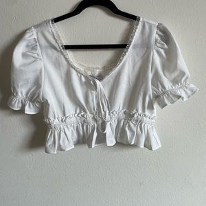 uo cropped blouse